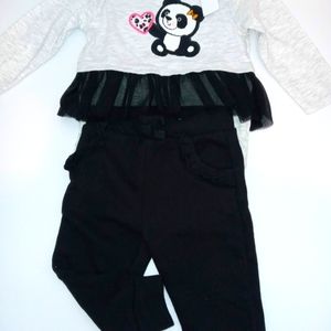 Garaniamls - Black & Tutu Bodysuit - Size 6-9M